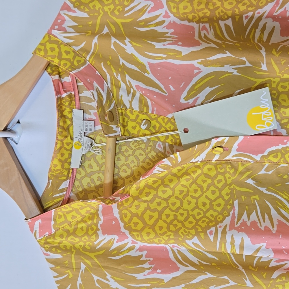 Boden Ava Tiered Maxi Dress In Pinapple Print Size 14 - Picture 5 of 16